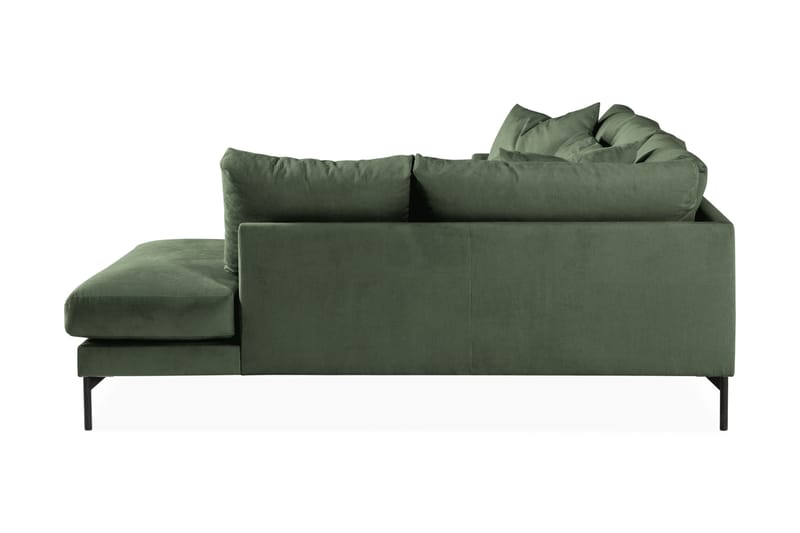 Menard 4-sits Högervänd L-formad Djup Schäslongsoffa i Manchester - Grön - Möbler - Soffa - Divansoffa & schäslongsoffa - 4 sits soffa med divan