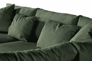 Menard 4-sits Högervänd L-formad Djup Schäslongsoffa i Manchester - Grön - Möbler - Soffa - Divansoffa & schäslongsoffa - 4 sits soffa med divan
