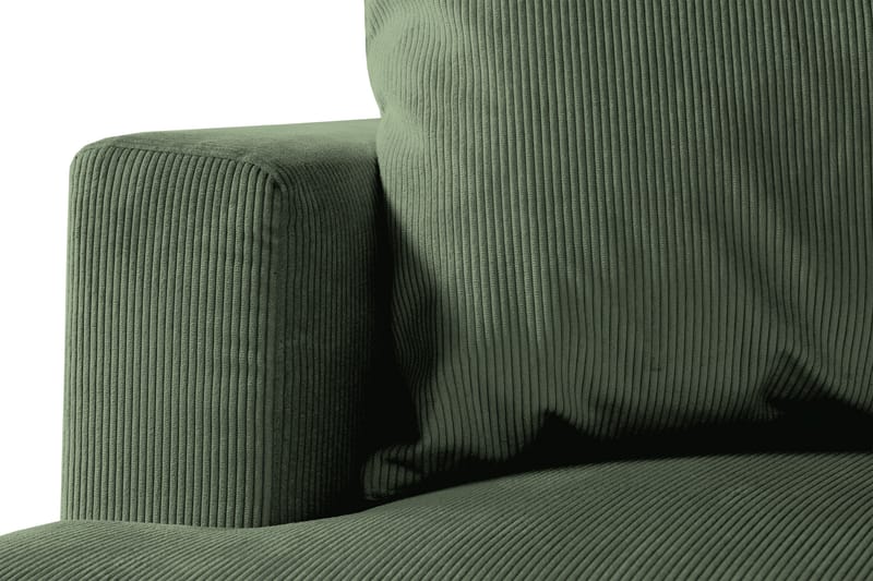 Menard 4-sits Högervänd L-formad Djup Schäslongsoffa i Manchester - Grön - Möbler - Soffa - Divansoffa & schäslongsoffa - 4 sits soffa med divan