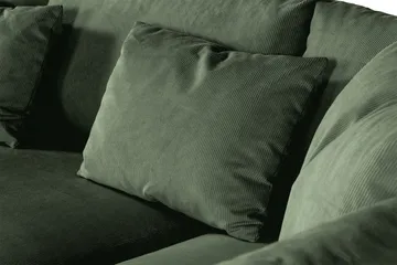 Menard 4-sits Högervänd L-formad Djup Schäslongsoffa i Manchester - Grön - Möbler - Soffa - Divansoffa & schäslongsoffa - 4 sits soffa med divan