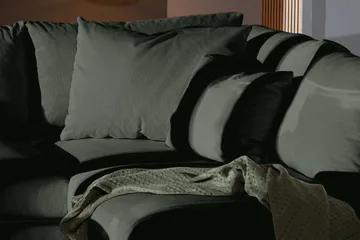 Menard 4-sits Högervänd L-formad Djup Schäslongsoffa i Manchester - Grön - Möbler - Soffa - Divansoffa & schäslongsoffa - 4 sits soffa med divan