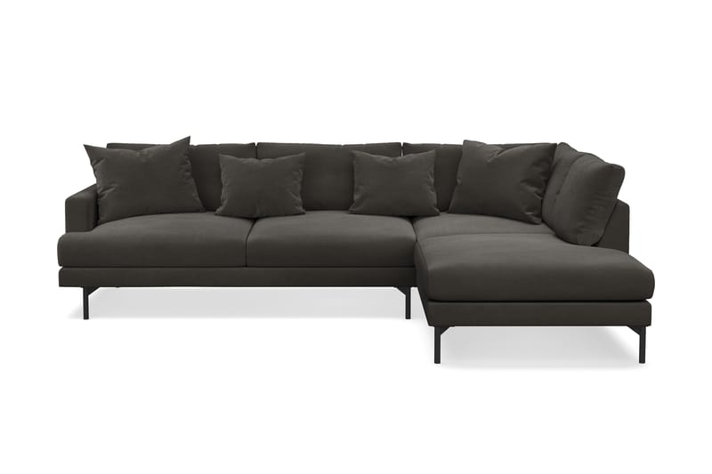 Menard 4-sits Högervänd L-formad Djup Schäslongsoffa i Manchester - Mörkgrå - Möbler - Soffa - Divansoffa & schäslongsoffa - 4 sits soffa med divan