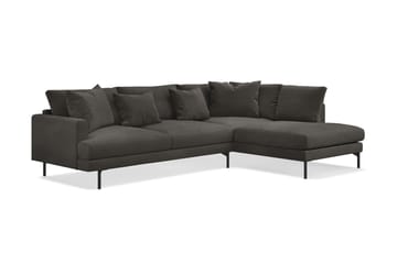 Menard 4-sits Högervänd L-formad Djup Schäslongsoffa i Manchester - Mörkgrå - Möbler - Soffa - Divansoffa & schäslongsoffa - 4 sits soffa med divan
