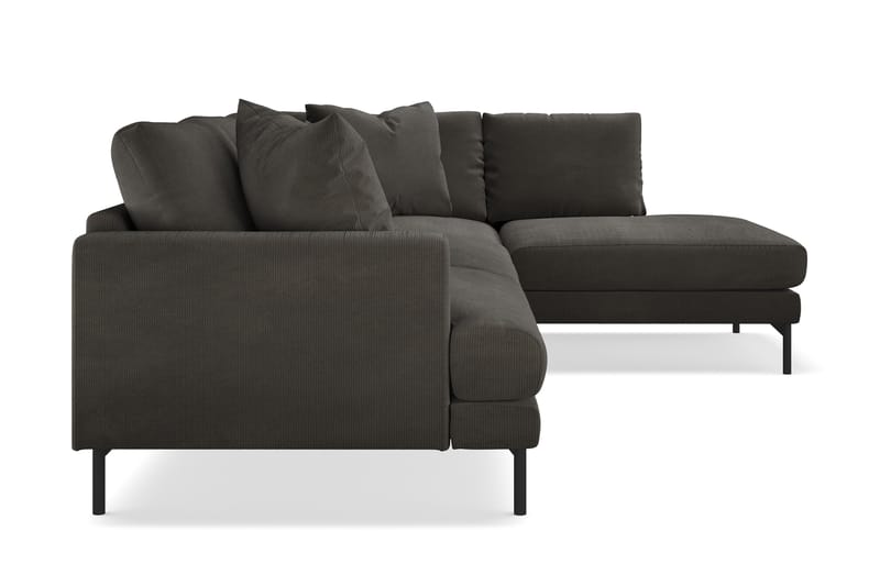 Menard 4-sits Högervänd L-formad Djup Schäslongsoffa i Manchester - Mörkgrå - Möbler - Soffa - Divansoffa & schäslongsoffa - 4 sits soffa med divan