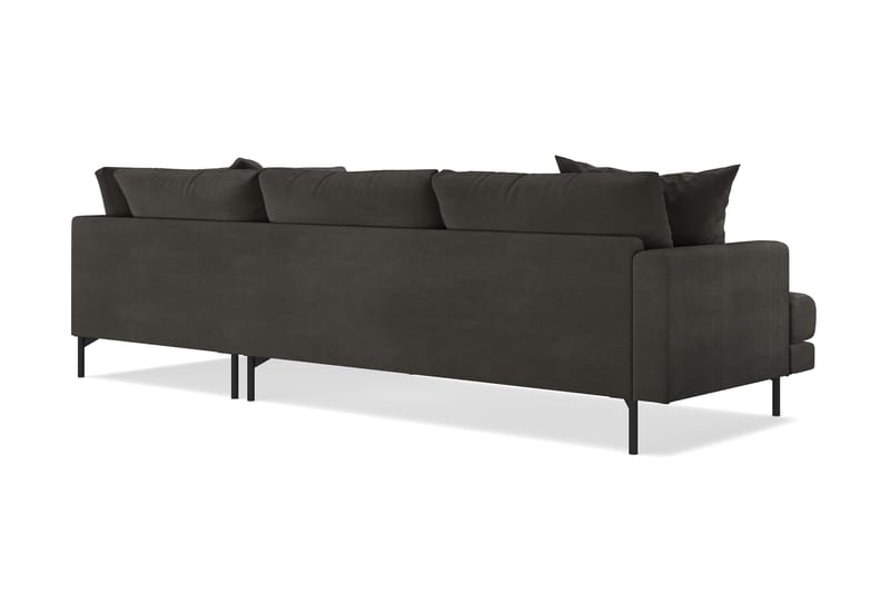 Menard 4-sits Högervänd L-formad Djup Schäslongsoffa i Manchester - Mörkgrå - Möbler - Soffa - Divansoffa & schäslongsoffa - 4 sits soffa med divan