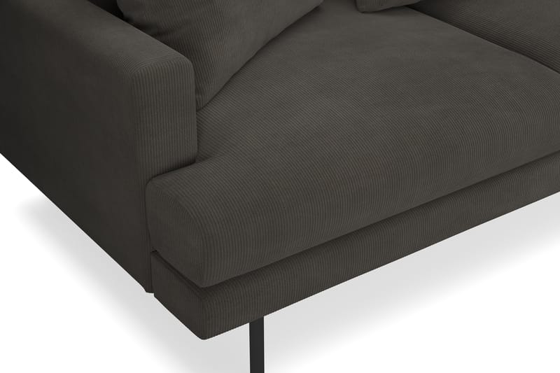Menard 4-sits Högervänd L-formad Djup Schäslongsoffa i Manchester - Mörkgrå - Möbler - Soffa - Divansoffa & schäslongsoffa - 4 sits soffa med divan