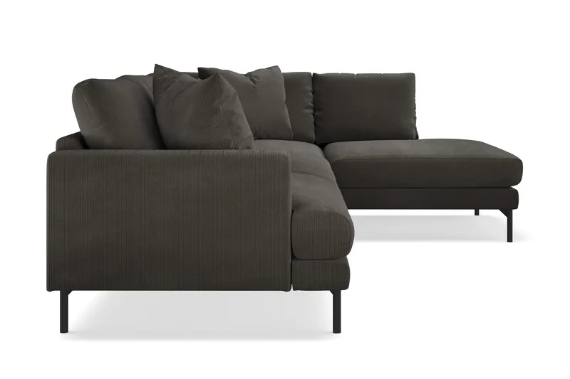 Menard 4-sits Högervänd L-formad Djup Schäslongsoffa i Manchester - Mörkgrå - Möbler - Soffa - Divansoffa & schäslongsoffa - 4 sits soffa med divan