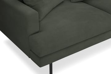 Menard 4-sits Högervänd L-formad Djup Schäslongsoffa i Manchester - Mörkgrön - Möbler - Soffa - Divansoffa & schäslongsoffa - 4 sits soffa med divan
