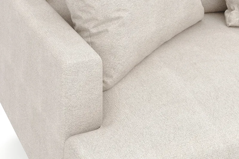 Menard 4-sits Högervänd L-formad Djup Schäslongsoffa i Tyg - Beige - Möbler - Soffa - Divansoffa & schäslongsoffa - 4 sits soffa med divan