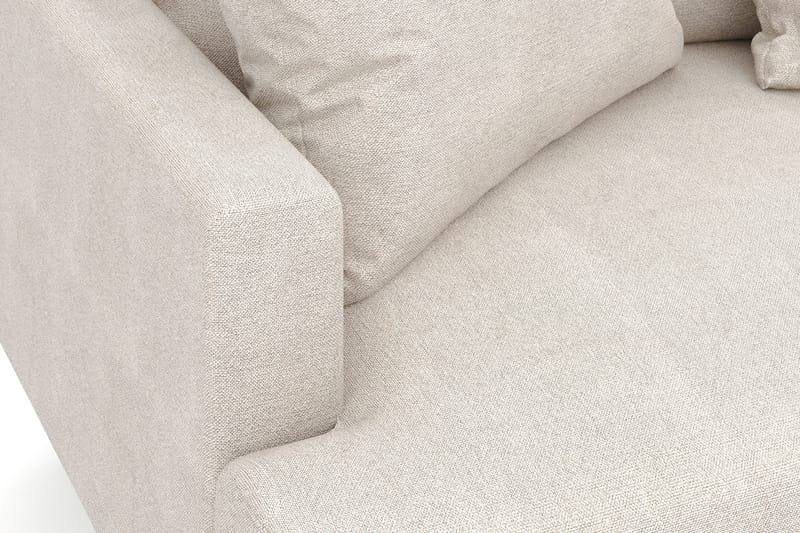 Menard 4-sits Högervänd L-formad Djup Schäslongsoffa i Tyg - Beige - Möbler - Soffa - Divansoffa & schäslongsoffa - 4 sits soffa med divan