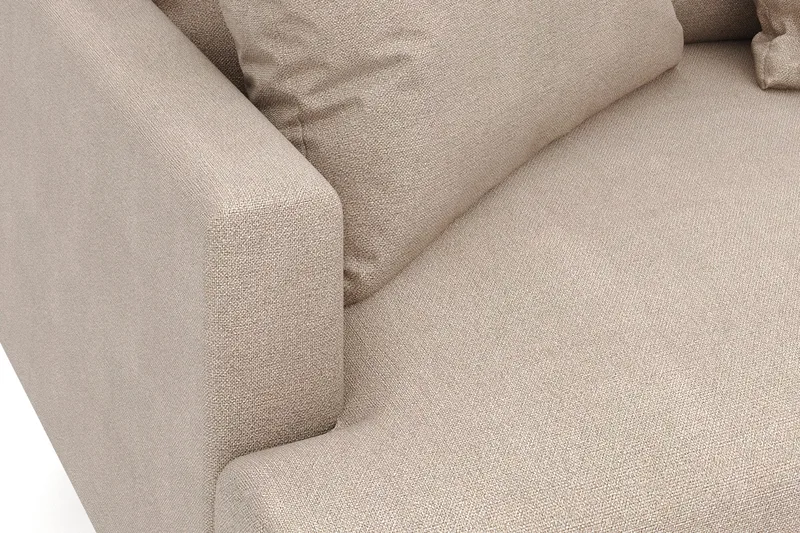 Menard 4-sits Högervänd L-formad Djup Schäslongsoffa i Tyg - Beige - Möbler - Soffa - Divansoffa & schäslongsoffa - 4 sits soffa med divan
