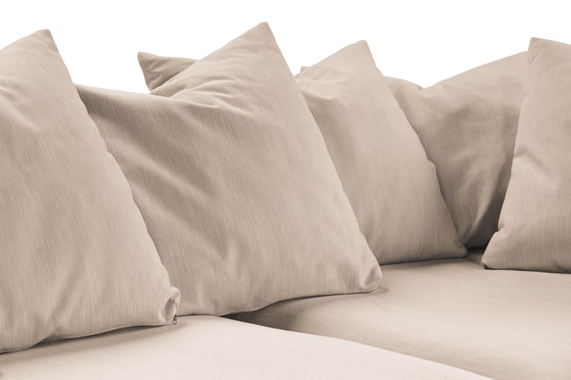 Menard 4-sits Högervänd L-formad Djup Schäslongsoffa i Tyg - Beige - Möbler - Soffa - Divansoffa & schäslongsoffa - 4 sits soffa med divan