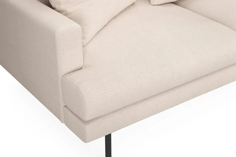 Menard 4-sits Högervänd L-formad Djup Schäslongsoffa i Tyg - Beige - Möbler - Soffa - Divansoffa & schäslongsoffa - 4 sits soffa med divan