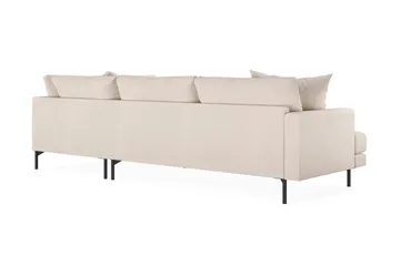 Menard 4-sits Högervänd L-formad Djup Schäslongsoffa i Tyg - Beige - Möbler - Soffa - Divansoffa & schäslongsoffa - 4 sits soffa med divan