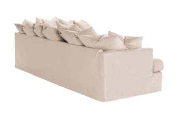 Menard 4-sits Högervänd L-formad Djup Schäslongsoffa i Tyg - Beige - Möbler - Soffa - Divansoffa & schäslongsoffa - 4 sits soffa med divan