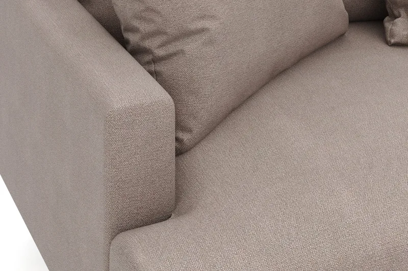 Menard 4-sits Högervänd L-formad Djup Schäslongsoffa i Tyg - Brun - Möbler - Soffa - Divansoffa & schäslongsoffa - 4 sits soffa med divan