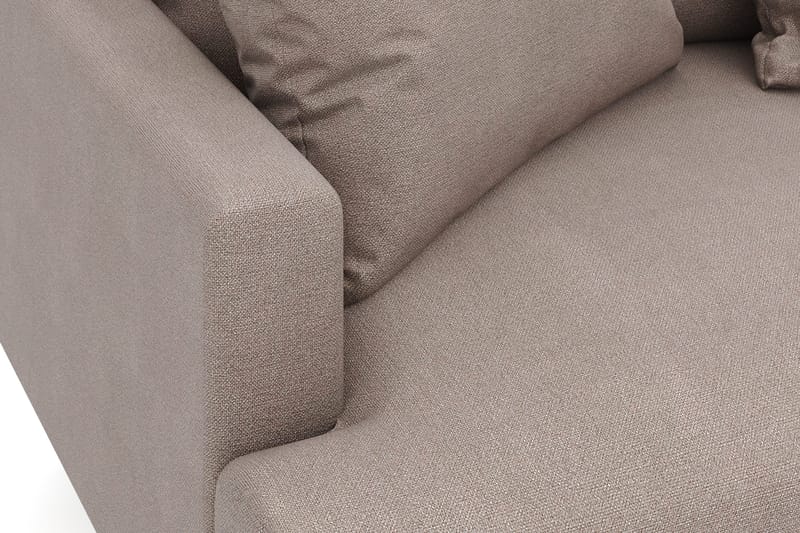 Menard 4-sits Högervänd L-formad Djup Schäslongsoffa i Tyg - Brun - Möbler - Soffa - Divansoffa & schäslongsoffa - 4 sits soffa med divan