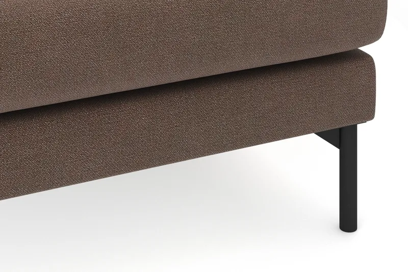 Menard 4-sits Högervänd L-formad Djup Schäslongsoffa i Tyg - Brun - Möbler - Soffa - Divansoffa & schäslongsoffa - 4 sits soffa med divan