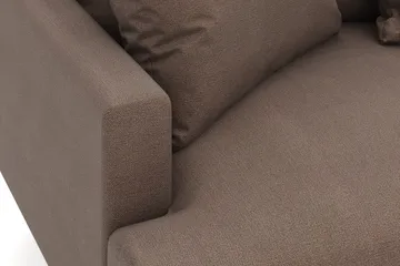 Menard 4-sits Högervänd L-formad Djup Schäslongsoffa i Tyg - Brun - Möbler - Soffa - Divansoffa & schäslongsoffa - 4 sits soffa med divan