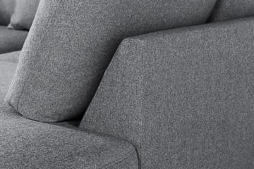 Menard 4-sits Högervänd L-formad Djup Schäslongsoffa i Tyg - Grå - Möbler - Soffa - Divansoffa & schäslongsoffa - 4 sits soffa med divan