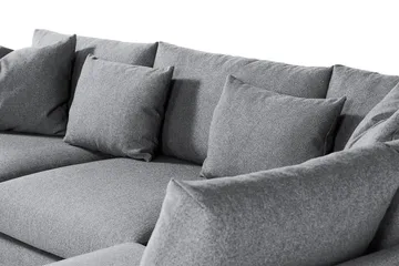 Menard 4-sits Högervänd L-formad Djup Schäslongsoffa i Tyg - Grå - Möbler - Soffa - Divansoffa & schäslongsoffa - 4 sits soffa med divan