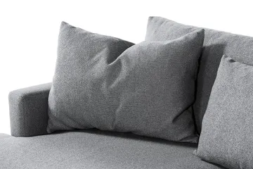 Menard 4-sits Högervänd L-formad Djup Schäslongsoffa i Tyg - Grå - Möbler - Soffa - Divansoffa & schäslongsoffa - 4 sits soffa med divan