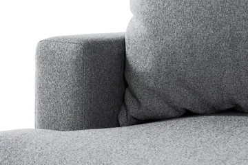 Menard 4-sits Högervänd L-formad Djup Schäslongsoffa i Tyg - Grå - Möbler - Soffa - Divansoffa & schäslongsoffa - 4 sits soffa med divan