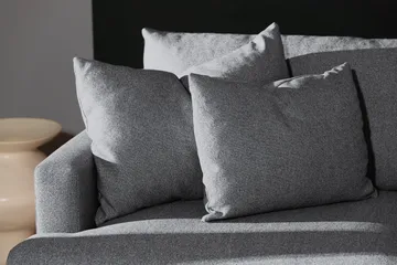 Menard 4-sits Högervänd L-formad Djup Schäslongsoffa i Tyg - Grå - Möbler - Soffa - Divansoffa & schäslongsoffa - 4 sits soffa med divan