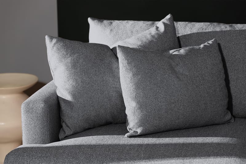 Menard 4-sits Högervänd L-formad Djup Schäslongsoffa i Tyg - Grå - Möbler - Soffa - Divansoffa & schäslongsoffa - 4 sits soffa med divan