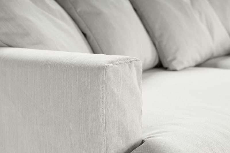 Menard 4-sits Högervänd L-formad Djup Schäslongsoffa i Tyg - Ljusgrå - Möbler - Soffa - Divansoffa & schäslongsoffa - 4 sits soffa med divan