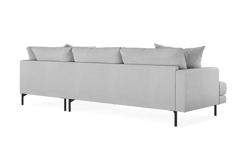 Menard 4-sits Högervänd L-formad Djup Schäslongsoffa i Tyg - Ljusgrå - Möbler - Soffa - Divansoffa & schäslongsoffa - 4 sits soffa med divan