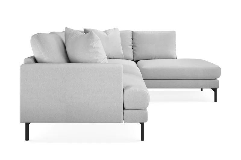 Menard 4-sits Högervänd L-formad Djup Schäslongsoffa i Tyg - Ljusgrå - Möbler - Soffa - Divansoffa & schäslongsoffa - 4 sits soffa med divan