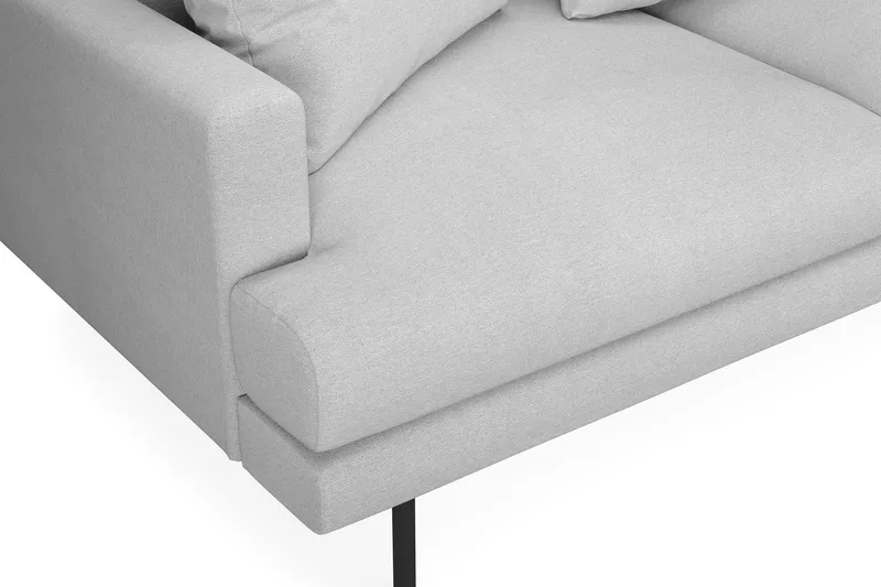 Menard 4-sits Högervänd L-formad Djup Schäslongsoffa i Tyg - Ljusgrå - Möbler - Soffa - Divansoffa & schäslongsoffa - 4 sits soffa med divan