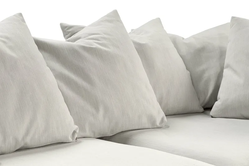 Menard 4-sits Högervänd L-formad Schäslongsoffa i Tyg - Ljusgrå - Möbler - Soffa - Divansoffa & schäslongsoffa - 4 sits soffa med divan