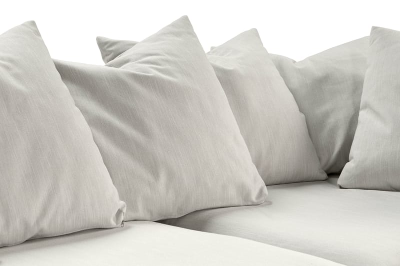 Menard 4-sits Högervänd L-formad Djup Schäslongsoffa i Tyg - Ljusgrå - Möbler - Soffa - Divansoffa & schäslongsoffa - 4 sits soffa med divan