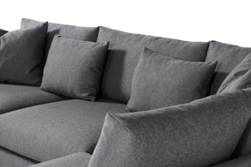 Menard 4-sits Högervänd L-formad Djup Schäslongsoffa i Tyg - Mörkgrå - Möbler - Soffa - Divansoffa & schäslongsoffa - 4 sits soffa med divan
