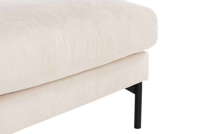 Menard 4-sits Högervänd L-formad Schäslongsoffa + Fotpall i Manchester - Beige - Möbler - Soffa - Divansoffa & schäslongsoffa - 4 sits soffa med divan