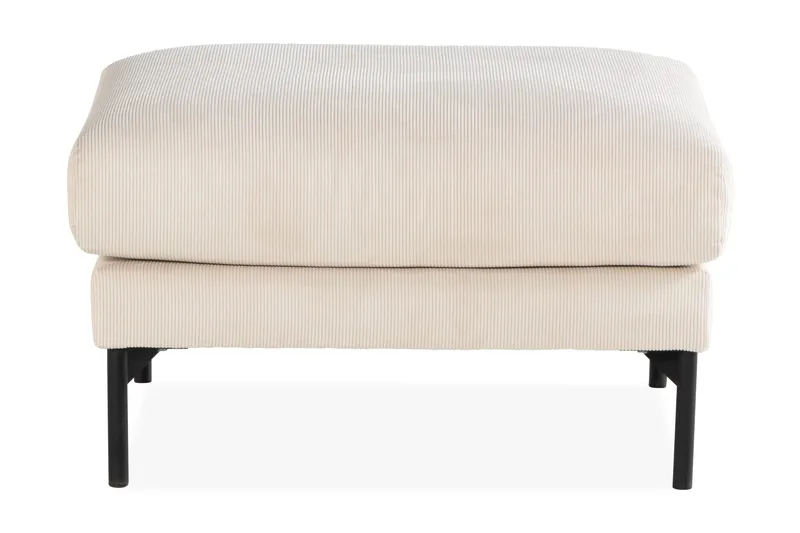 Menard 4-sits Högervänd L-formad Schäslongsoffa + Fotpall i Manchester - Beige - Möbler - Soffa - Divansoffa & schäslongsoffa - 4 sits soffa med divan