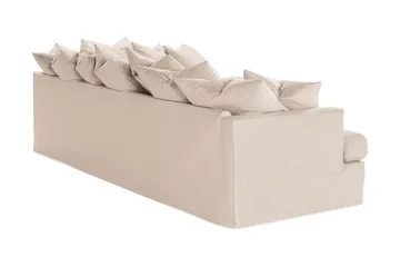 Menard 4-sits Högervänd L-formad Schäslongsoffa i Tyg - Beige - Möbler - Soffa - Divansoffa & schäslongsoffa - 4 sits soffa med divan