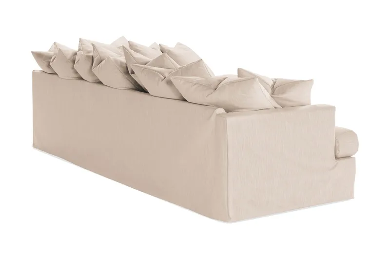 Menard 4-sits Högervänd L-formad Schäslongsoffa i Tyg - Beige - Möbler - Soffa - Divansoffa & schäslongsoffa - 4 sits soffa med divan