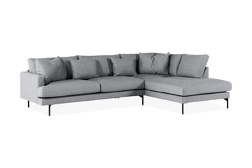 Menard 4-sits Högervänd L-formad Schäslongsoffa i Tyg - Grå - Möbler - Soffa - Divansoffa & schäslongsoffa - 4 sits soffa med divan