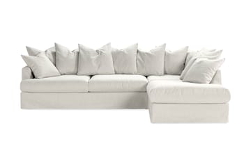 Menard 4-sits Högervänd L-formad Schäslongsoffa i Tyg - Ljusgrå - Möbler - Soffa - Divansoffa & schäslongsoffa - 4 sits soffa med divan