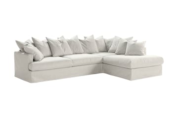 Menard 4-sits Högervänd L-formad Schäslongsoffa i Tyg - Ljusgrå - Möbler - Soffa - Divansoffa & schäslongsoffa - 4 sits soffa med divan