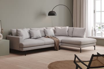 Menard 4-sits Högervänd L-formad Schäslongsoffa i Tyg - Ljusgrå - Möbler - Soffa - Divansoffa & schäslongsoffa - 4 sits soffa med divan
