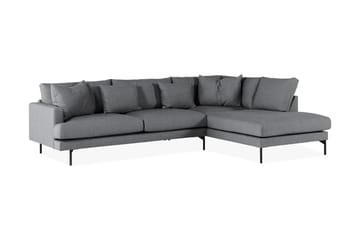 Menard 4-sits Högervänd L-formad Schäslongsoffa i Tyg - Mörkgrå - Möbler - Soffa - Divansoffa & schäslongsoffa - 4 sits soffa med divan
