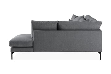 Menard 4-sits Högervänd L-formad Schäslongsoffa i Tyg - Mörkgrå - Möbler - Soffa - Divansoffa & schäslongsoffa - 4 sits soffa med divan