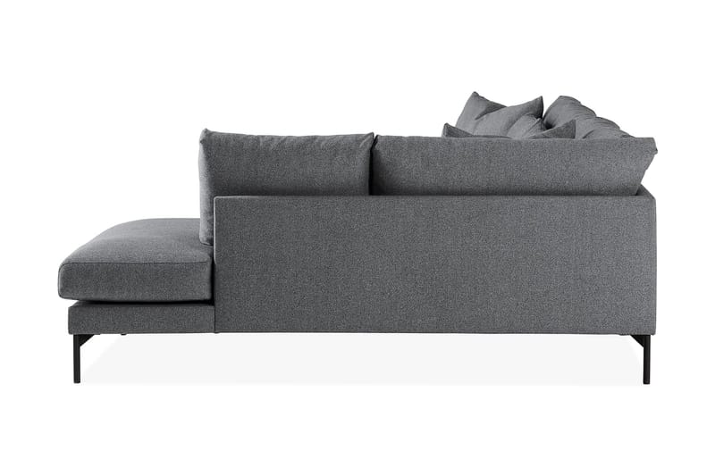 Menard 4-sits Högervänd L-formad Schäslongsoffa i Tyg - Mörkgrå - Möbler - Soffa - Divansoffa & schäslongsoffa - 4 sits soffa med divan