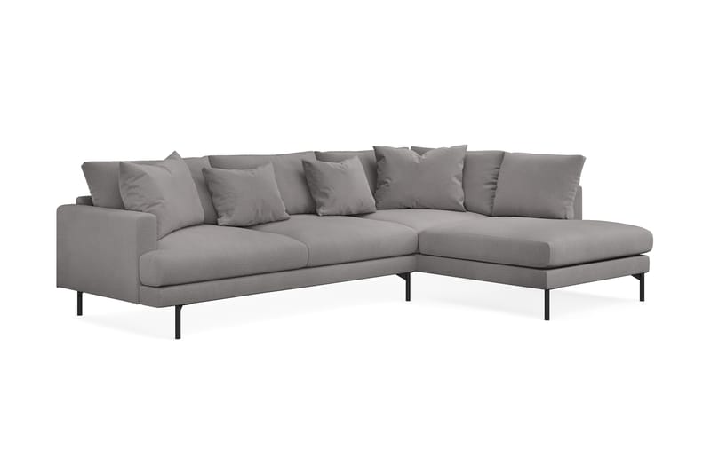 Menard 4-sits Högervänd L-formad Schäslongsoffa i Tyg - Mörkgrå - Möbler - Soffa - Divansoffa & schäslongsoffa - 4 sits soffa med divan