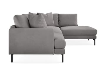 Menard 4-sits Högervänd L-formad Schäslongsoffa i Tyg - Mörkgrå - Möbler - Soffa - Divansoffa & schäslongsoffa - 4 sits soffa med divan