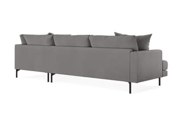 Menard 4-sits Högervänd L-formad Schäslongsoffa i Tyg - Mörkgrå - Möbler - Soffa - Divansoffa & schäslongsoffa - 4 sits soffa med divan
